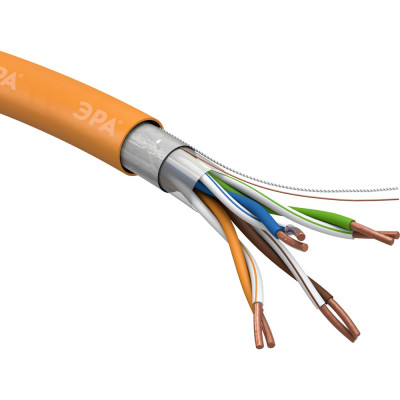 Кабель ЭРА витая пара F/UTP 4x2x24AWG Cat5e CU нг HF 305м Б0044687