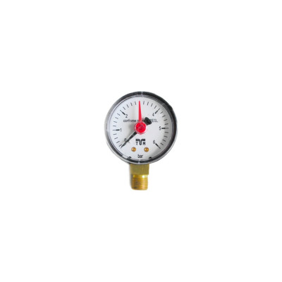 Радиальный манометр Tiemme 1/4", 50 мм, 0-6 бар 3180007