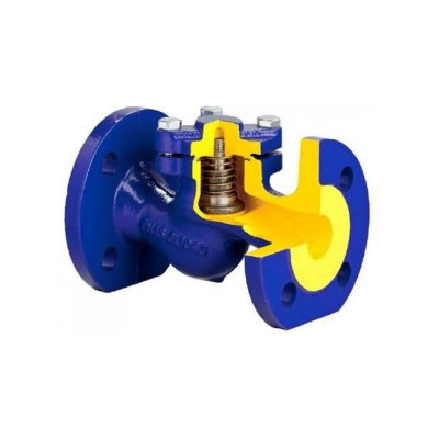 Клапан Zetkama обратный, подъемный, чугун, Ду32 Ру16, фланцевый 287A032C31 019-0773