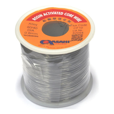 Припой (0.6 мм, 0.5 кг, Sn60/Pb40, CF10 флюс RA) ASAHI 00-00000296