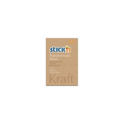 Самоклеящийся бумажный блок STICK`N Kraft Notes 21638 76x51 мм, 100 листов, 6 2г/м2, 12 шт в упаковке 381488