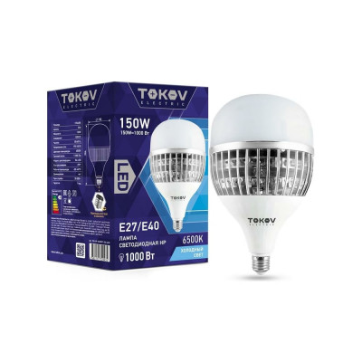 Светодиодная лампа TOKOV ELECTRIC 150Вт HP 6500К E40/Е27 176-264В TKE-HP-E40/E27-150-6,5K