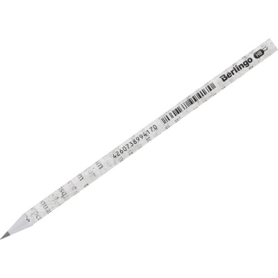 Чернографитный карандаш Berlingo green series newspaper pencil hb, заточенный BP01322