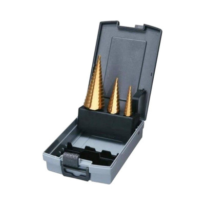 Набор ступенчатых сверл HSS-XE с покрытием TiN, 3 шт Karnasch 21.3092