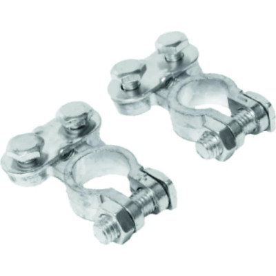 Ремонтные клеммы для аккумулятора TopAuto "топ авто" свинец/цинк, 110 г, 2 шт, блистер, 100Ц