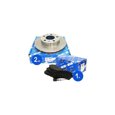 Диски тормозные 2 шт с колодками передние к-т для а/м Citroen Jumper/Fiat Ducato/Peugeot Boxer Riginal RGDF2722KIT