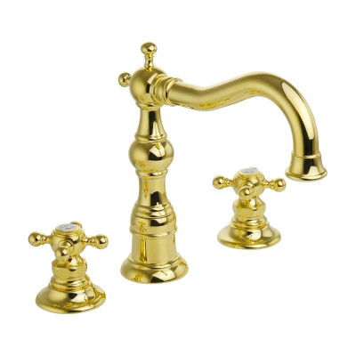 Смеситель для раковины Migliore ARCADIA на 3 отв., золото 18397