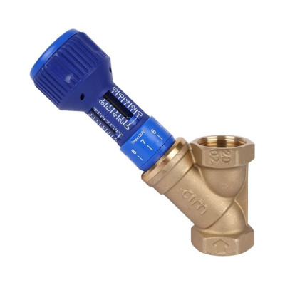 Ручной балансировочный клапан Cimberio 1/2" обычн. латунь kvs=11,76 pn20 bb без изм. ниппелей RG008TBK5LUDGQ