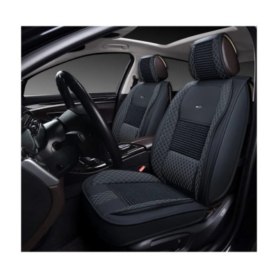 Накидки PSV 3D PREMIUM Lint 2 FRONT черный отстрочка белая, на передние сиденья 135686