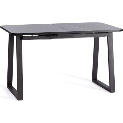 Стол Tetchair Maltido лдсп/hpl/металл, 130x75+30x75 см, мрамор черный/черный 20627