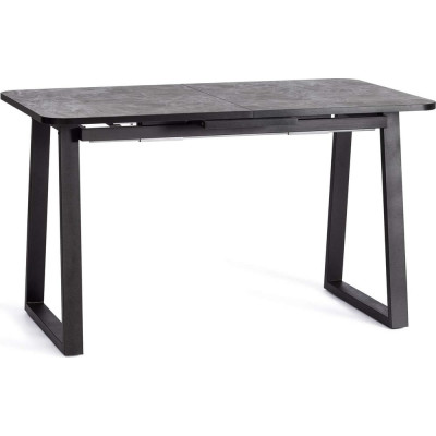 Стол Tetchair Maltido лдсп/hpl/металл, 130x75+30x75 см, гранит темный/черный 20626