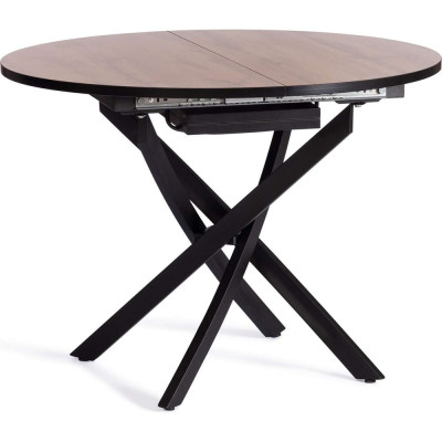 Стол Tetchair Manzana лдсп/hpl/металл, 100x100+30x75 см, дуб вотан/черный 20617