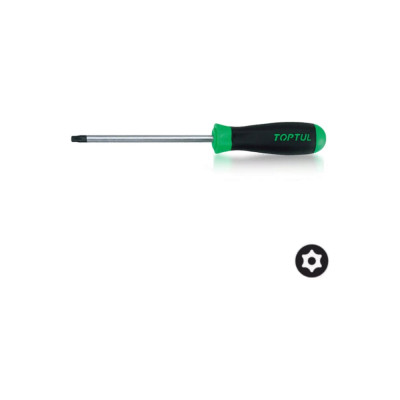 Отвертка TOPTUL TORX T8x75 мм, с отверстием FEAB0808