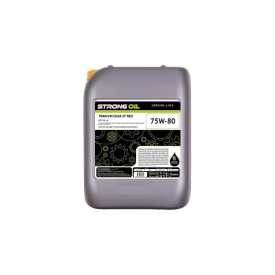 Масло STRONG OIL TRAXIUM GEAR ZF RED 75W-80 синтетическое, канистра 20 л GL-4 0105605761-SO