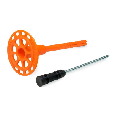 Дюбель тарельчатый EKT 8х120 со стальным гвоздем с высокоэфф. термоголовкой DT-8T-120 (упак/300шт) VZ012131