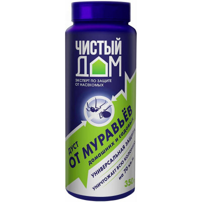 Дуст от домовых и садовых муравьев без запаха Чистый дом 350 г 4601826020867