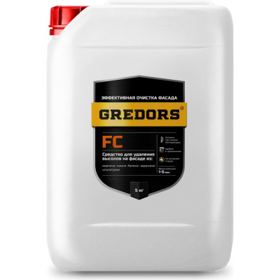 Средство для удаления высолов с фасадов, кирпича и бетона GREDORS FC, 5 кг, очиститель строительный от высолов 103160