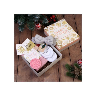 Подарочный набор Этель Happy holidays полотенце и аксессуары 5142749