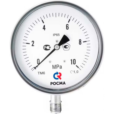Коррозионностойкий манометр РОСМА ТМ-621Р.00 (0-0.4МПа) ДК150 М20х1.5, кл. точн. 1.0 D240-00801