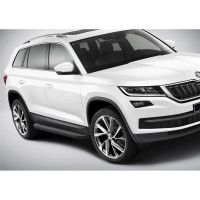 Алюминиевые пороги Rival Premium-Black для Skoda Kodiaq II 2017, 2 шт., A180ALB.5102.2
