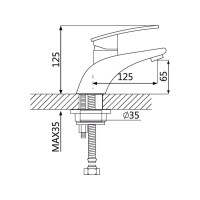Смеситель для раковины OUTE T2201