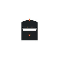 Портфель Бюрократ Black Opal BLPP01OR 1 отделение, A4, пластик, 0.7 мм, черный/оранжевый, 14 шт в упаковке 1481690