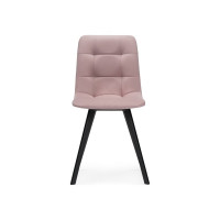 Стул на металлокаркасе Woodville чилли розовый/черный каркас 489716
