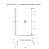 Вертикальный внутренний угол 45 градусов с крышкой Промрукав стандарт 400x80 1шт PR16.0593