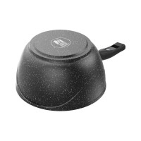 Индукционный ковш Мечта 1.7 л с несъемной ручкой и стеклянной крышкой с антипригарным покрытием гранит black induction pro 82802И