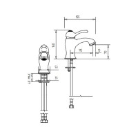 Смеситель для раковины Migliore LEM SWAROVSKI бронза 18877