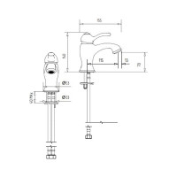 Смеситель для раковины Migliore LEM золото 25885