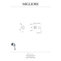 Смеситель Migliore MAYA скрытого монтажа, хром 18925