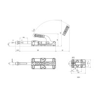 Плунжерный зажим KUKAMET с кронштейном до 87 кг 532-4-Q18