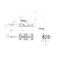 Плунжерный зажим KUKAMET с кронштейном до 93 кг 536-3-Q14