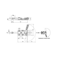 Механический плунжерный зажим с кронштейном KUKAMET, усилие 460 кг 535-4-Q16-L