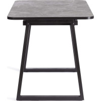 Стол Tetchair Maltido лдсп/hpl/металл, 130x75+30x75 см, гранит темный/черный 20626