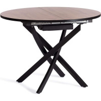 Стол Tetchair Manzana лдсп/hpl/металл, 100x100+30x75 см, дуб вотан/черный 20617