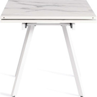 Стол Tetchair Vigo лдсп/hpl/металл, 120x80x30x30x75 см, мрамор светлый/белый 20623