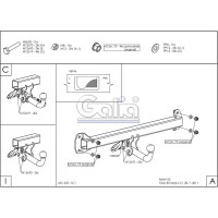Полностью оцинкованный фаркоп GALIA для BMW X3 E83 2004-2010 тип шара A B014A