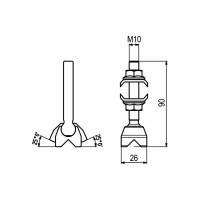 Нажимной упор KUKAMET с шарнирным наконечником 913-4