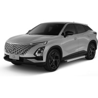 Пороги на автомобиль Rival "Silver" для Omoda C5 2022-н.в., 173 см, 2 шт., алюминий F173AL.0908.1