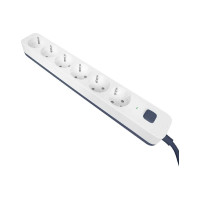 Сетевой фильтр POWERCOM SP-06W 5,0 м, 5.0м, 6 розеток, белый/серый, коробка 1928700