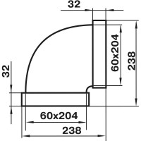 Колено горизонтальное 8281, 60x204 мм Zernberg 10192041