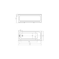Прямоугольная ванна AQUATEK Мия 170x70 см MIY170-0000004 00000046370