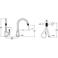 Смеситель для кухни JACOB DELAFON EDGAR E23309-CP 00000076875