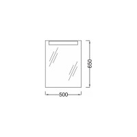 Зеркало JACOB DELAFON PRESQUILE EB1107-NF 50 см, с флуоресцентной подсветкой и сенсорным выключателем 00000026776