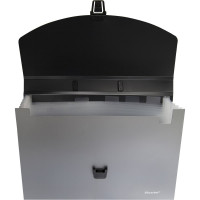 Портфель Silwerhof Perlen 322716-01 6 отделений, A4, пластик, серебристый металлик, 16 шт в упаковке 1359487