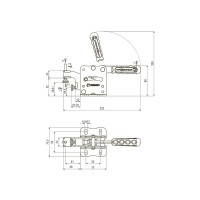 Прижим механический горизонтальный торцевой KUKAMET, усилие 204 кг 711-2