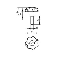 Звездообразная рукоятка KIPP K0155.4061X35