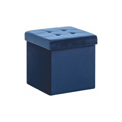 Пуф Leset Плуто складной с крышкой, велюр Velutto 26 (Дарк Блю) 1303-1370